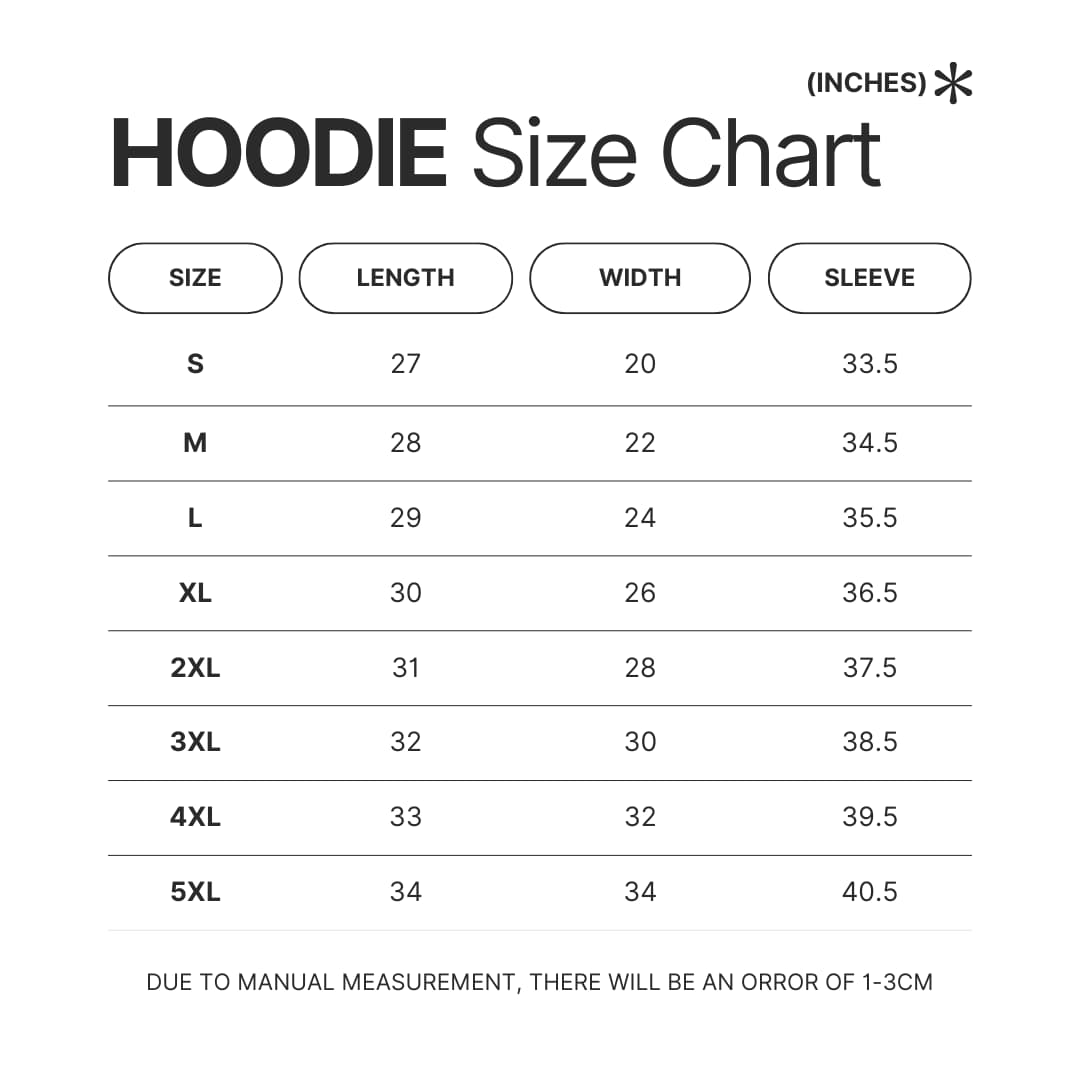 Hoodie Size Chart - Juice Wrld Store