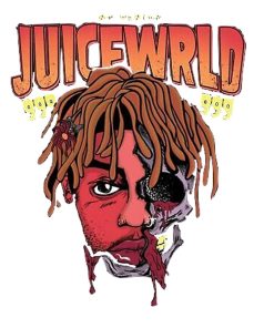 JuiceWrld No Vanity Graphic Print Shower curtain Official juicewrld Merch