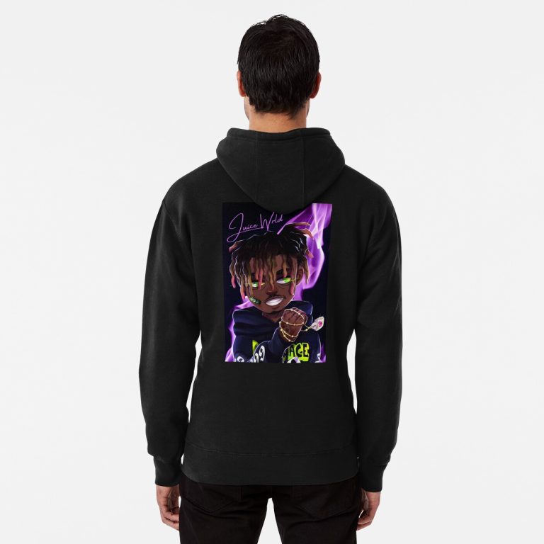 JuiceWrld Purple Flame Hoodie Official juicewrld Merch