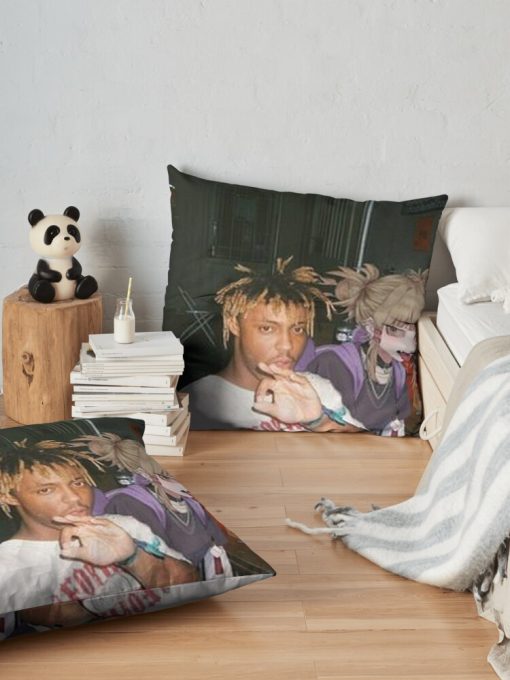 Juicewrld X Toga Throw Pillow Official Cow Anime Merch