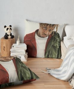 Juicewrld Throw Pillow Official Cow Anime Merch