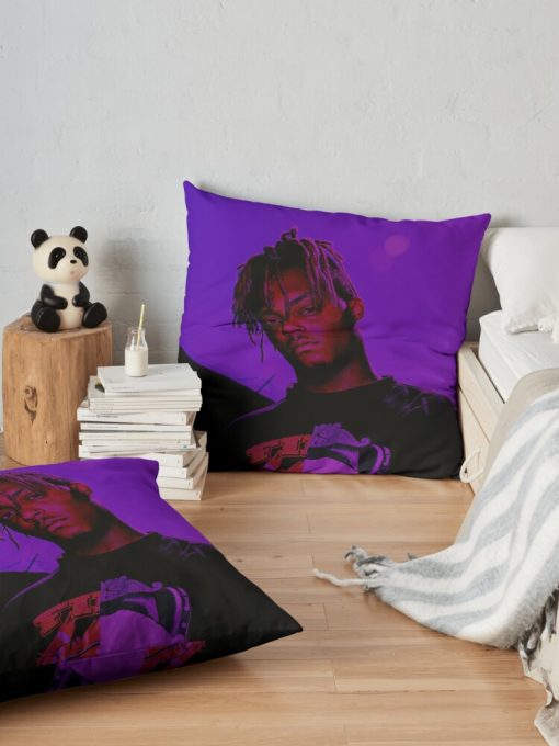 Juicewrld Throw Pillow Official Cow Anime Merch