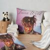 Juicewrld Light Pink & Blue Throw Pillow Official Cow Anime Merch