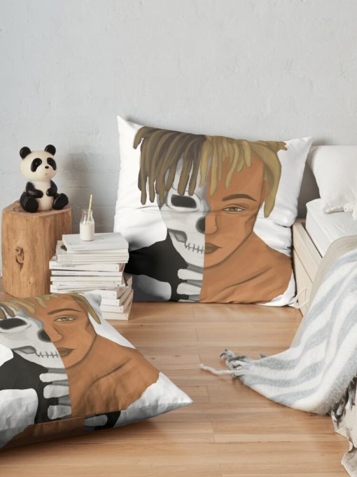 Juicewrld Inspired Throw Pillow Official Cow Anime Merch