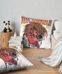 Juicewrld No Vanity Graphic Print Throw Pillow Official Cow Anime Merch