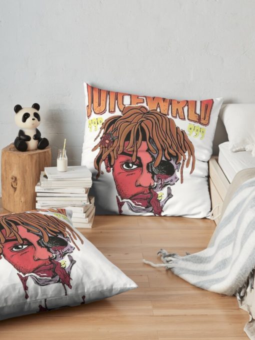 Juicewrld No Vanity Graphic Print Throw Pillow Official Cow Anime Merch