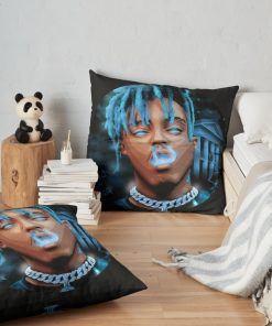 R.I.P. Juicewrld Throw Pillow Official Cow Anime Merch