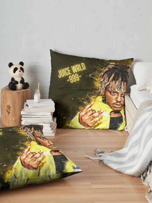 Juice Wrld Throw Pillow Official Cow Anime Merch