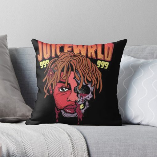 Juicewrld Throw Pillow Official Cow Anime Merch