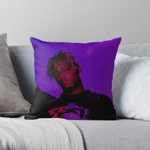 Juicewrld Throw Pillow Official Cow Anime Merch