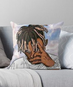 Juicewrld Throw Pillow Official Cow Anime Merch