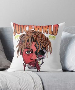 Juicewrld No Vanity Graphic Print Throw Pillow Official Cow Anime Merch