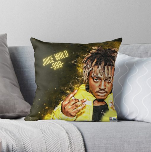 Juice Wrld Throw Pillow Official Cow Anime Merch