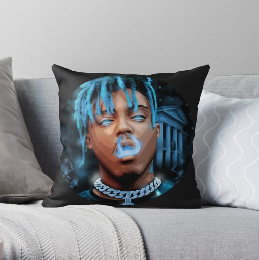 R.I.P. Juicewrld Throw Pillow Official Cow Anime Merch